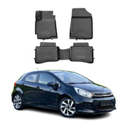 OMAC Tapis de sol pour Kia Rio 2012-2017 sur mesure en caoutchouc Noir