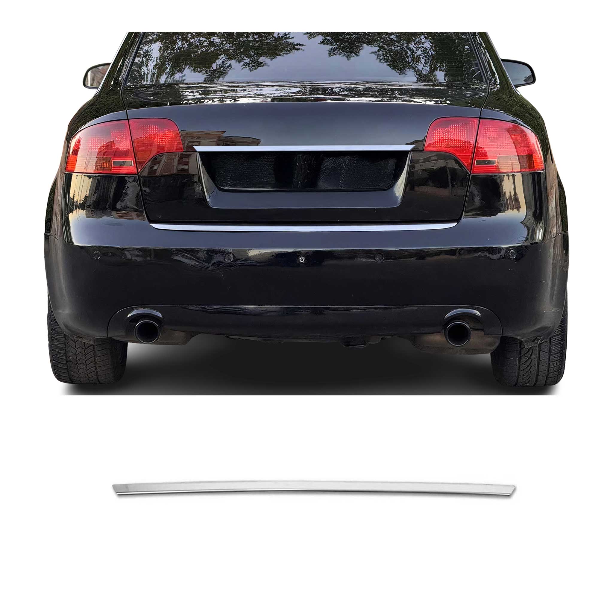 Couvercle de poignée de hayon pour Audi A4 B7 Berline 2004-2008 en acier inox