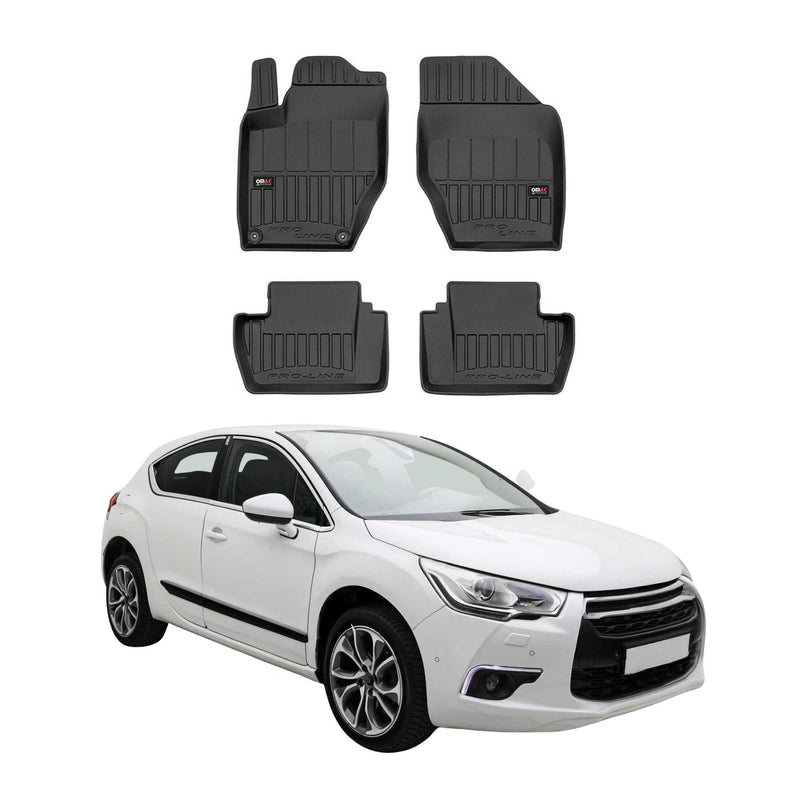 OMAC Tapis de sol en caoutchouc pour Citroen DS4 2011-2015 Noir Premium