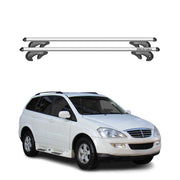 Barres de toit transversales pour Ssangyong Kyron 2005-2014 90kg Alu Gris