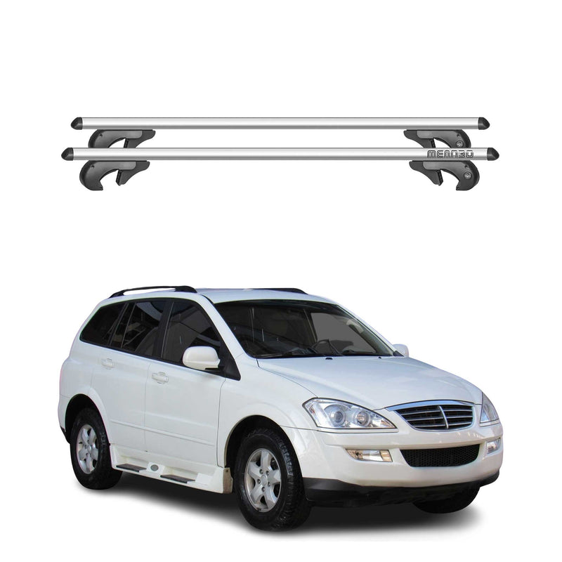Barres de toit transversales pour Ssangyong Kyron 2005-2014 90kg Alu Gris