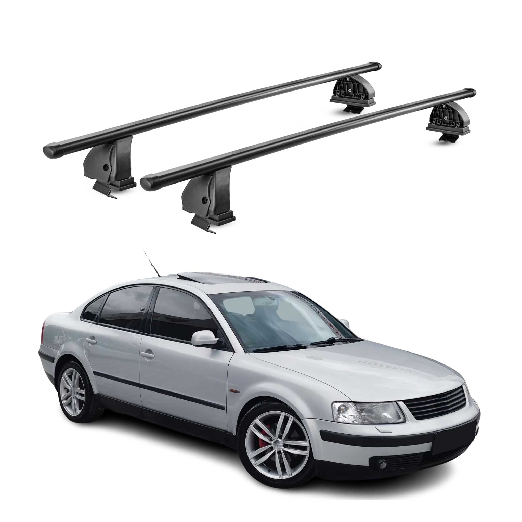 Barres de toit transversales acier pour VW Passat B5 Berline 1996-2005 4Portes