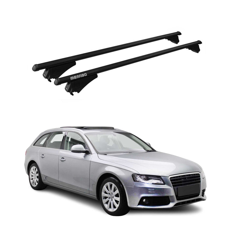 Tiger Barres de toit transversales pour Audi A4 B8 Break 2008-2015 Noir