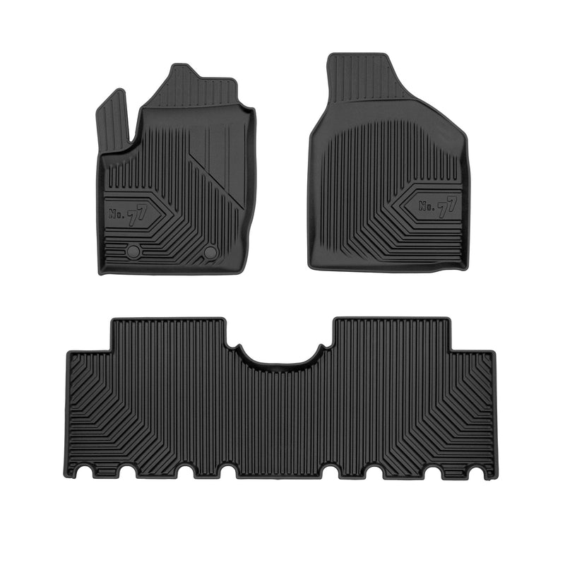 Tapis de Sol de Voiture pour Ford Galaxy I 1995-2006 TPE Antidérapant Noir 3Pcs