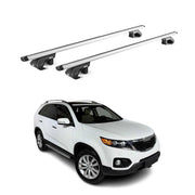 Barres de toit transversales ABE pour Kia Sorento XM 2009-2014 5 P Alu Gris 2x