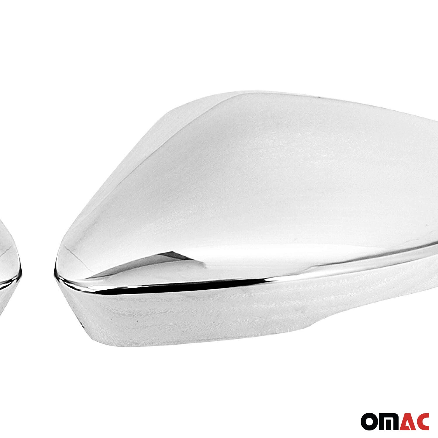 Coques de Rétroviseurs pour VW T-Roc 2017-2022 Pre-FL Acier Inoxy Chromé Argent