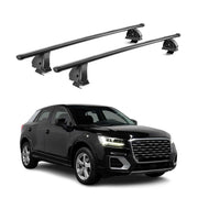 Barres de toit transversales acier pour Audi Q2 2017-2026 TÜV 75 kg Noir 2Pcs