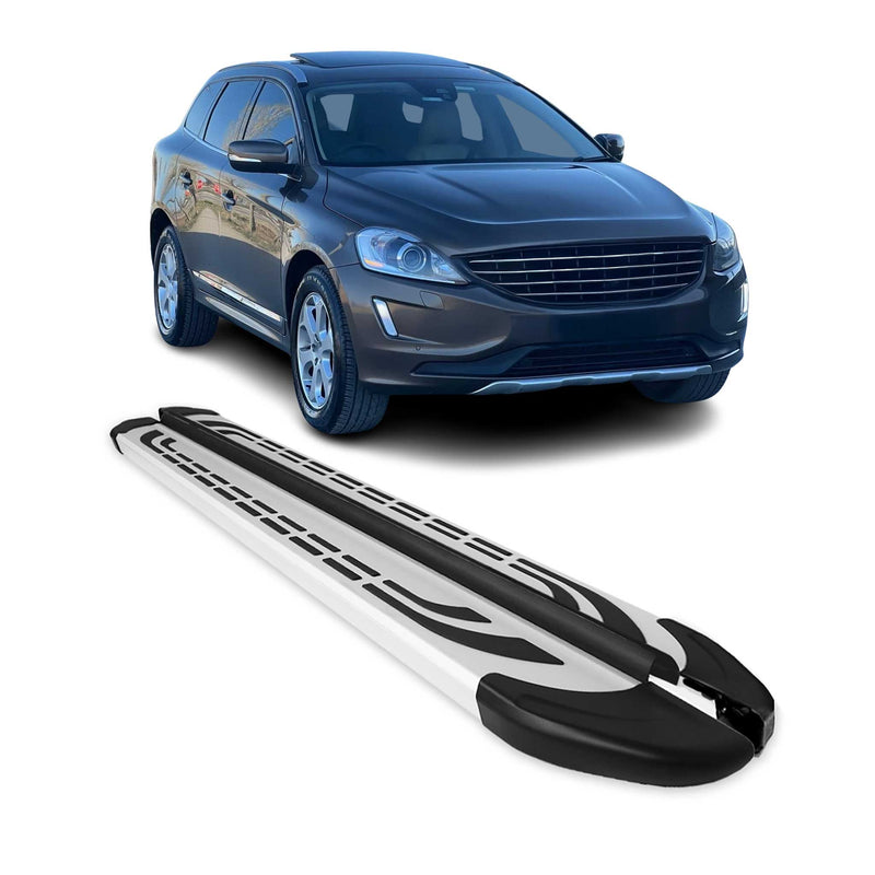 Marchepieds Latéraux pédale pour Volvo XC90 2002-2014 Aluminium Gris 2Pcs