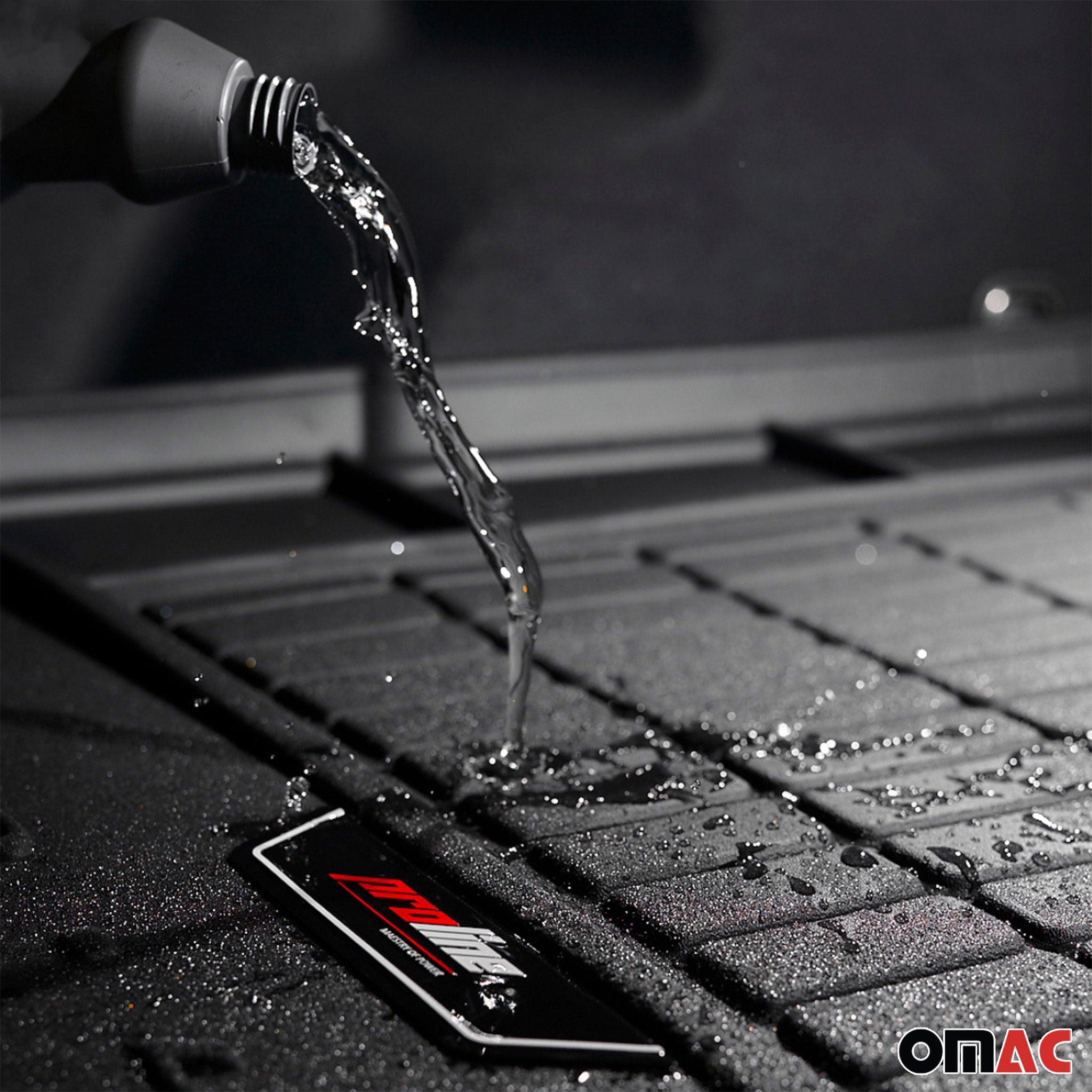 OMAC Tapis de coffre caoutchouc pour Audi A6 C7 Break Allroad 2011-2018 Noir