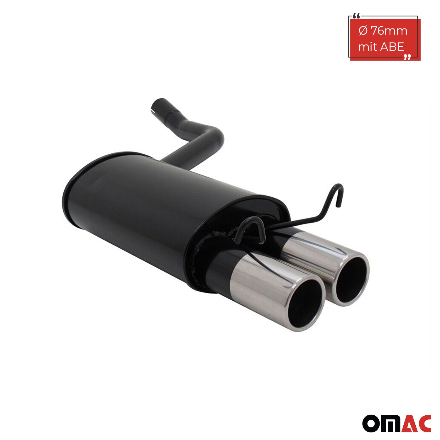 Échappement arrière sport Novus pour Mercedes 190 W201 2x76mm avec ABE