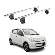 Barres de toit transversales Alu pour Suzuki Alto HA25 2009-2014 TÜV Gris 2Pcs