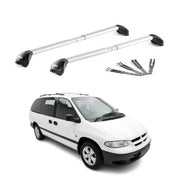Barres de toit pour Chrysler Grand Voyager 1995-2007 Gris Argenté Aluminium ABE