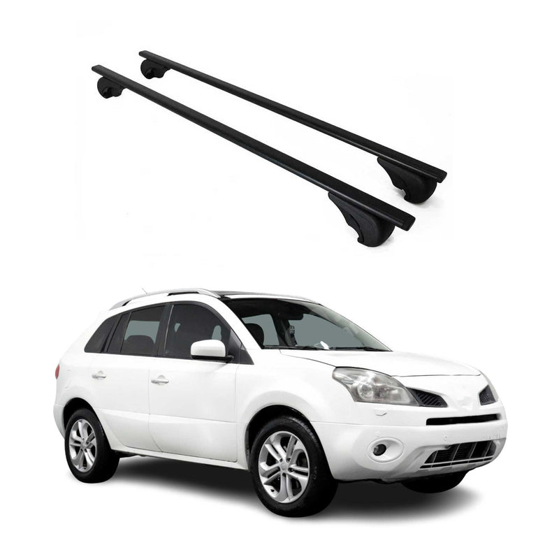 Barres de toit Transversales pour Renault Koleos 2008-2014 Fer Noir