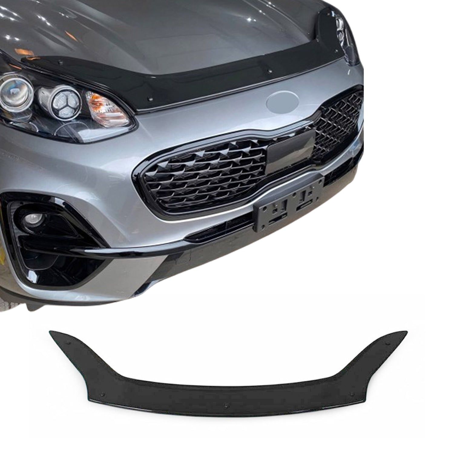 Deflecteurs d'air capot de voiture pour Kia Sportage 2015-2021 Acrylique Noir