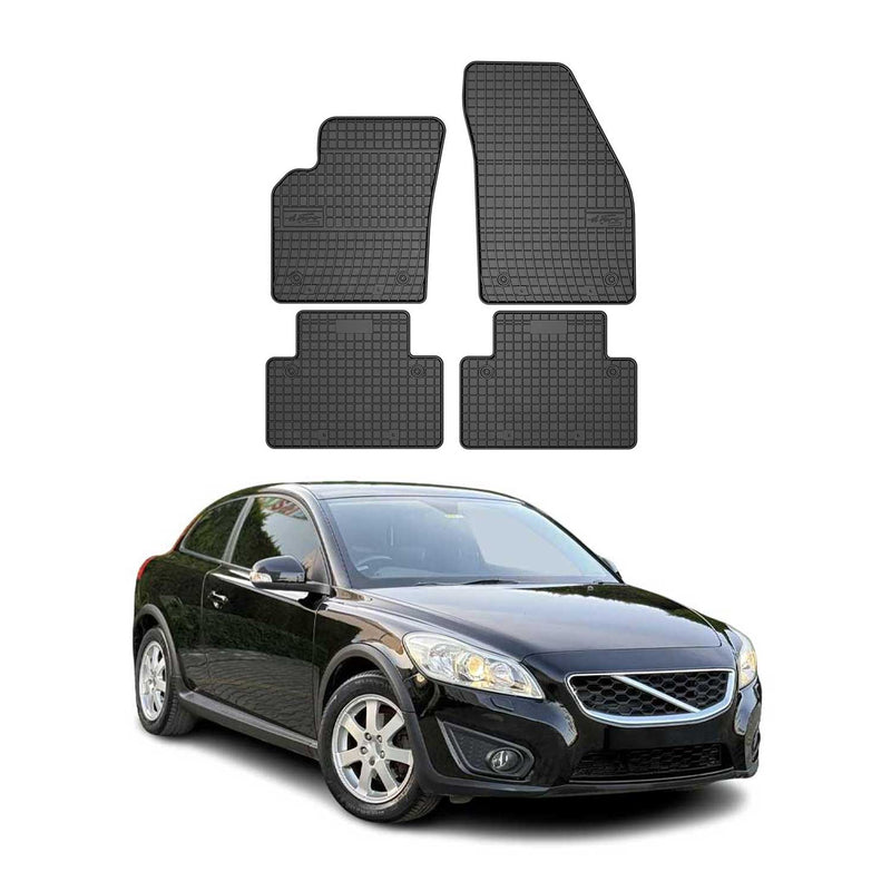 Tapis de Sol pour Volvo C30 2006-2012 Caoutchouc Noir