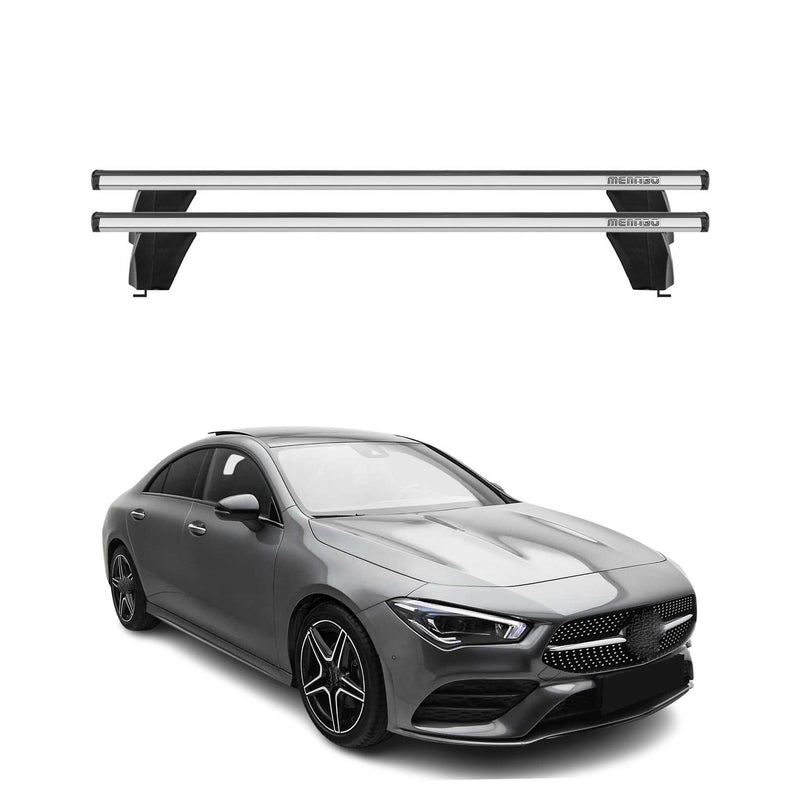 Menabo Barres de toit Transversales pour Mercedes CLA C118 2019-2025 Alu Gris