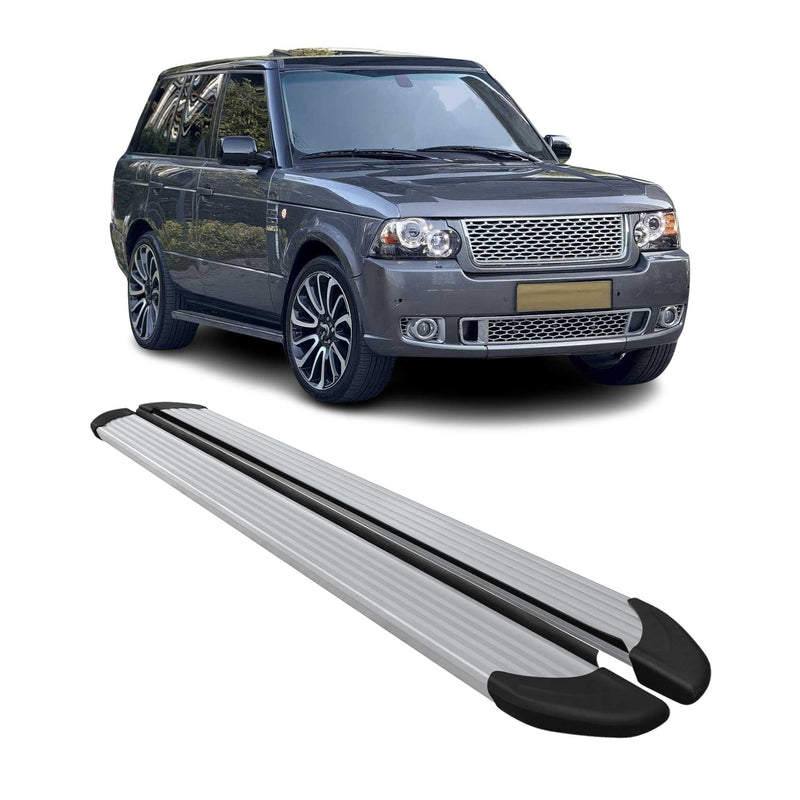 Marchepieds Latéraux pour Range Rover Vogue L322 2002-2012 Aluminium Argent 2Pcs