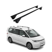 Barres de toit Transversales pour VW Multivan T7 2022-2026 Acier Noir 2Pcs