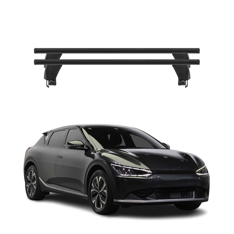 Menabo Barres De Toit Transversales pour Kia EV6 2021-2025 Noir Alu