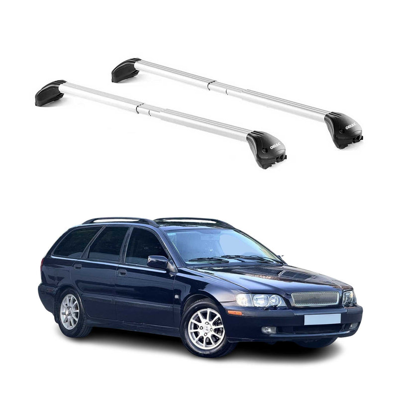 Barres de toit transversales pour Volvo V40 1996-2004 5P Gris Argenté 2x ABE