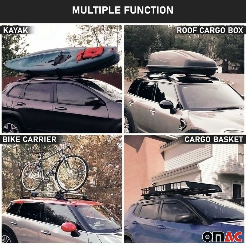 Barres de toit pour Nissan Patfhinder R52 2013-2020 5P Gris Argenté 2 pièces ABE