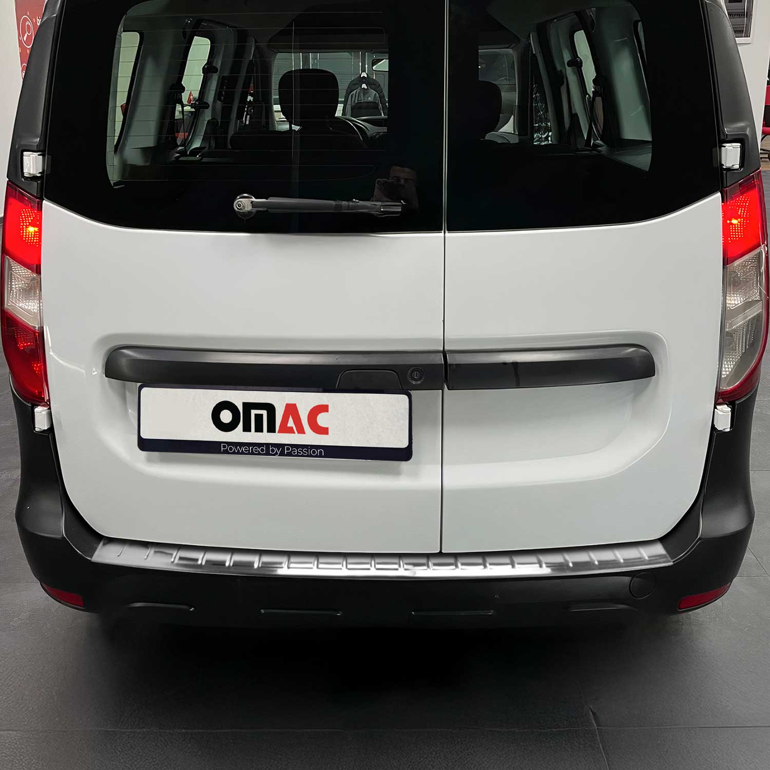 Protection de Pare-Chocs Arrière pour Dacia Dokker 2012-2022 Inox finition polie