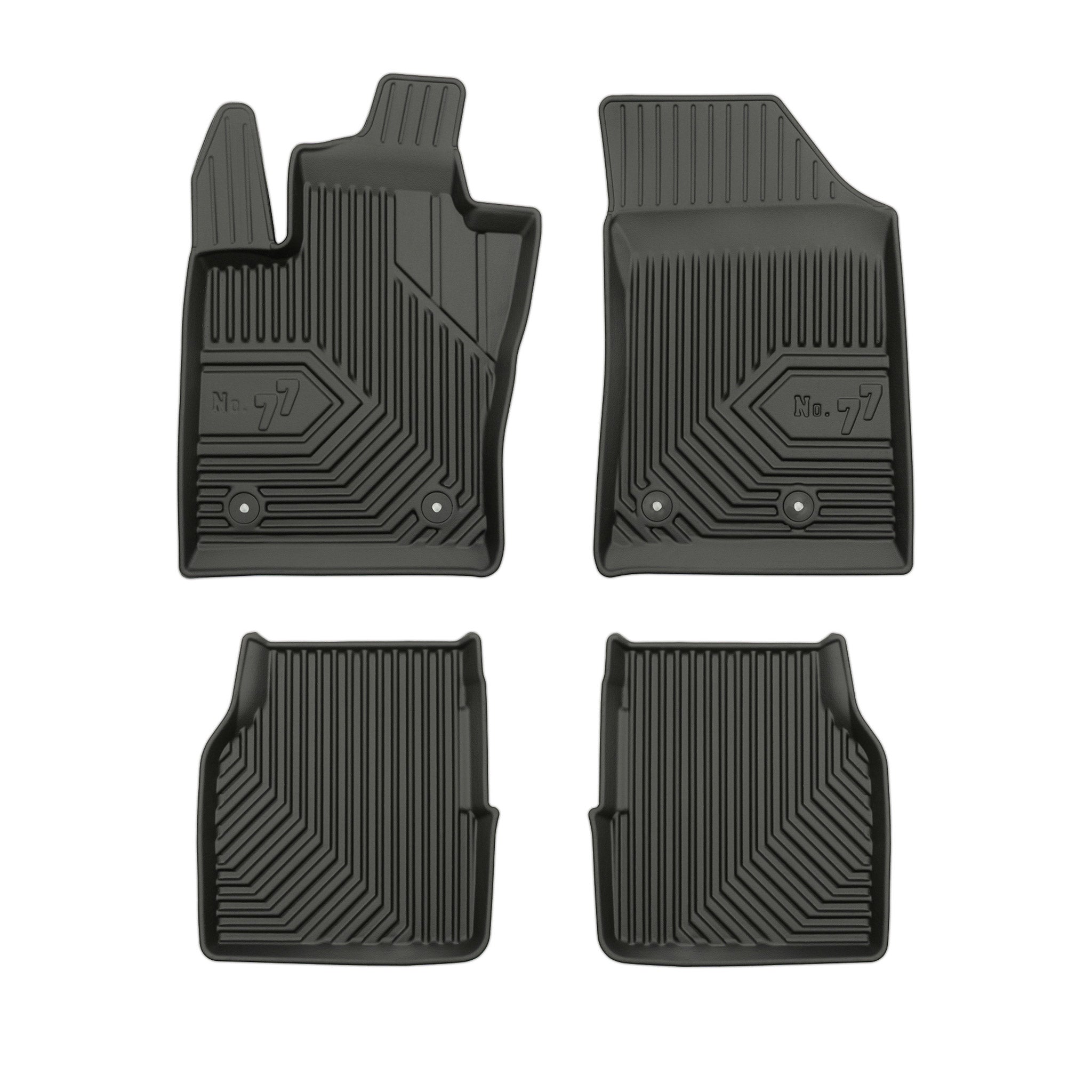 Tapis de Sol de Voiture pour Jeep Compass II 2017-2025 TPE Imperméable 4Pcs