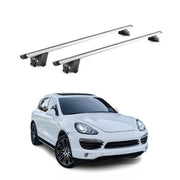 Barres de toit transversales pour Porsche Macan 95B 2015-26 Alu Gris Argenté ABE