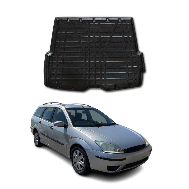 Tapis de Coffre pour Ford Focus mk1 1998-2004 Break en TPE Noir