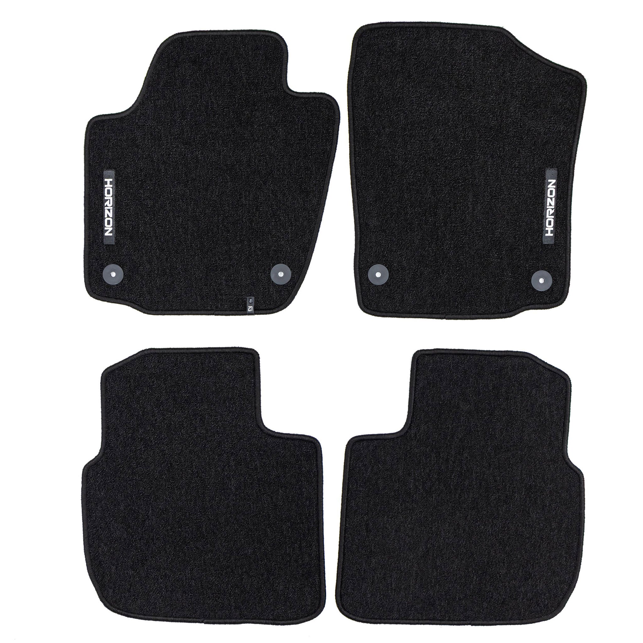 Tapis de Sol de Voiture pour Seat Toledo IV 2012-2019 Velours Imperméable 4Pcs