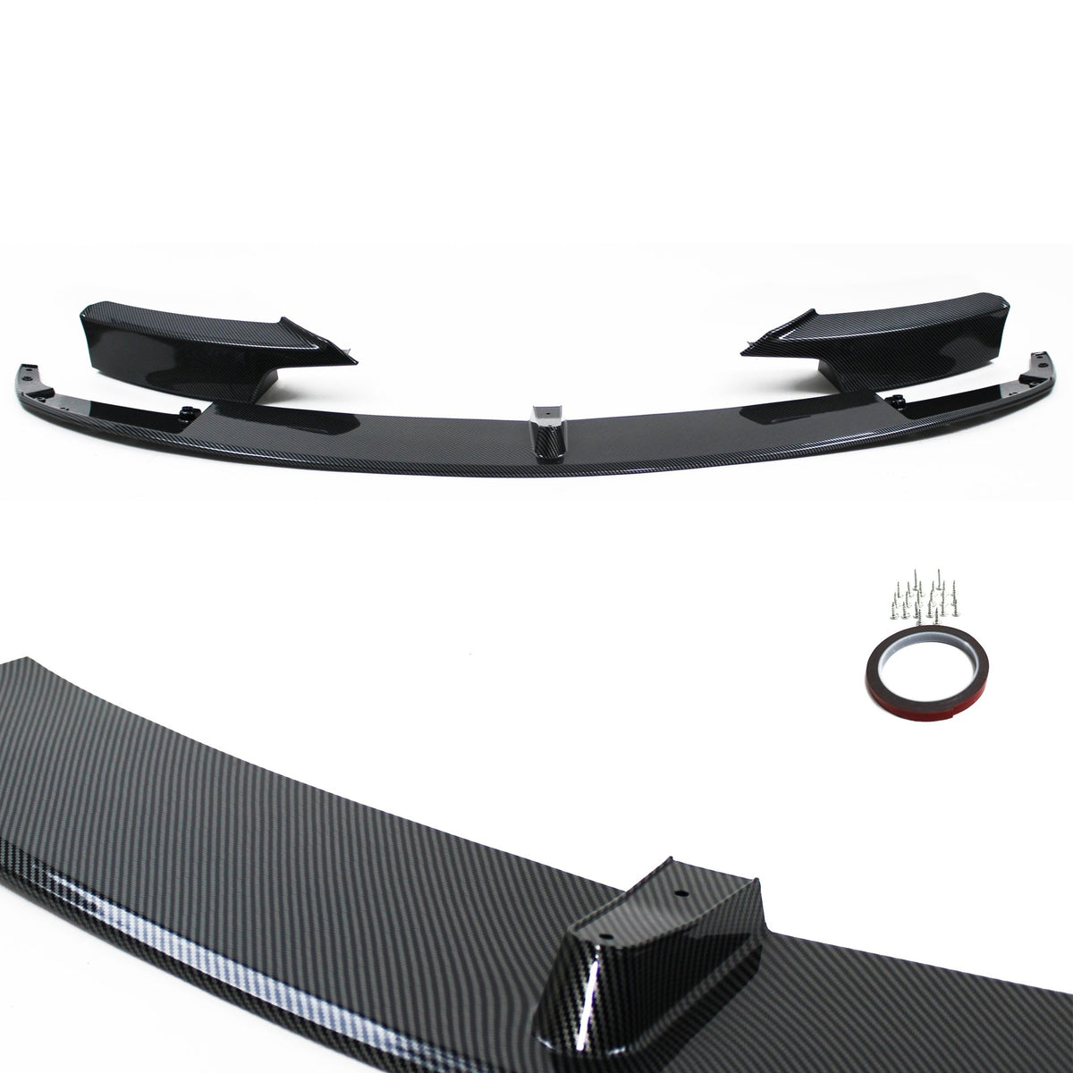 JOM Lèvre de Pare-choc Avant pour BMW Série 3 F30/F31 2011-2019 Carbon Optik Sport Look 1 pièce