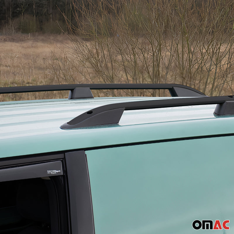 Barres De Toit Longitudinales pour VW ID.Buzz 2022-2025 Alu Noir 2x