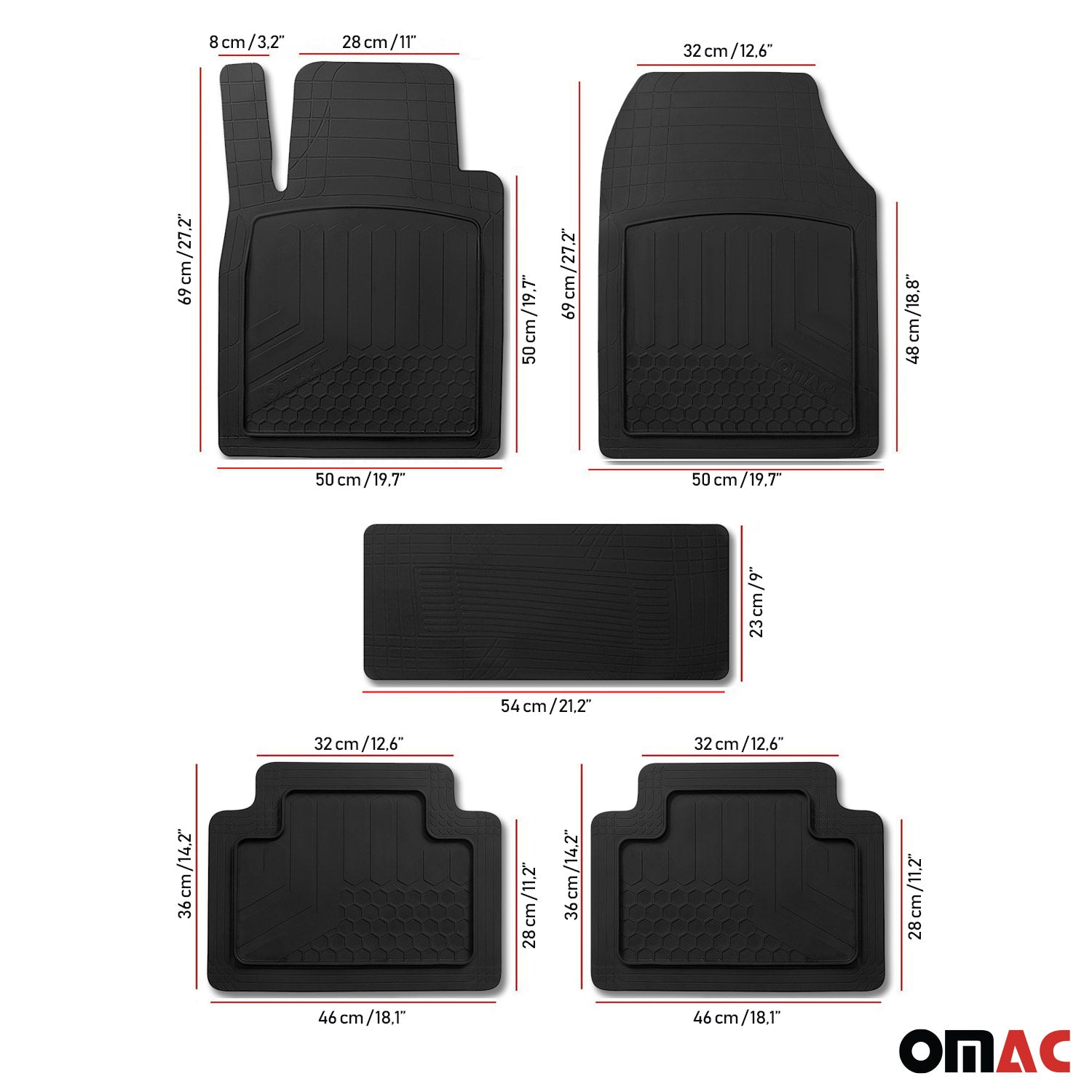 Tapis de Sol de Voiture Imperméable pour Cupra Terramar 2024-26 caoutchouc 5 pcs