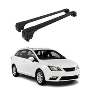 Barres De Toit pour Seat Ibiza Break 2009-2017 Aluminium Noir ABE