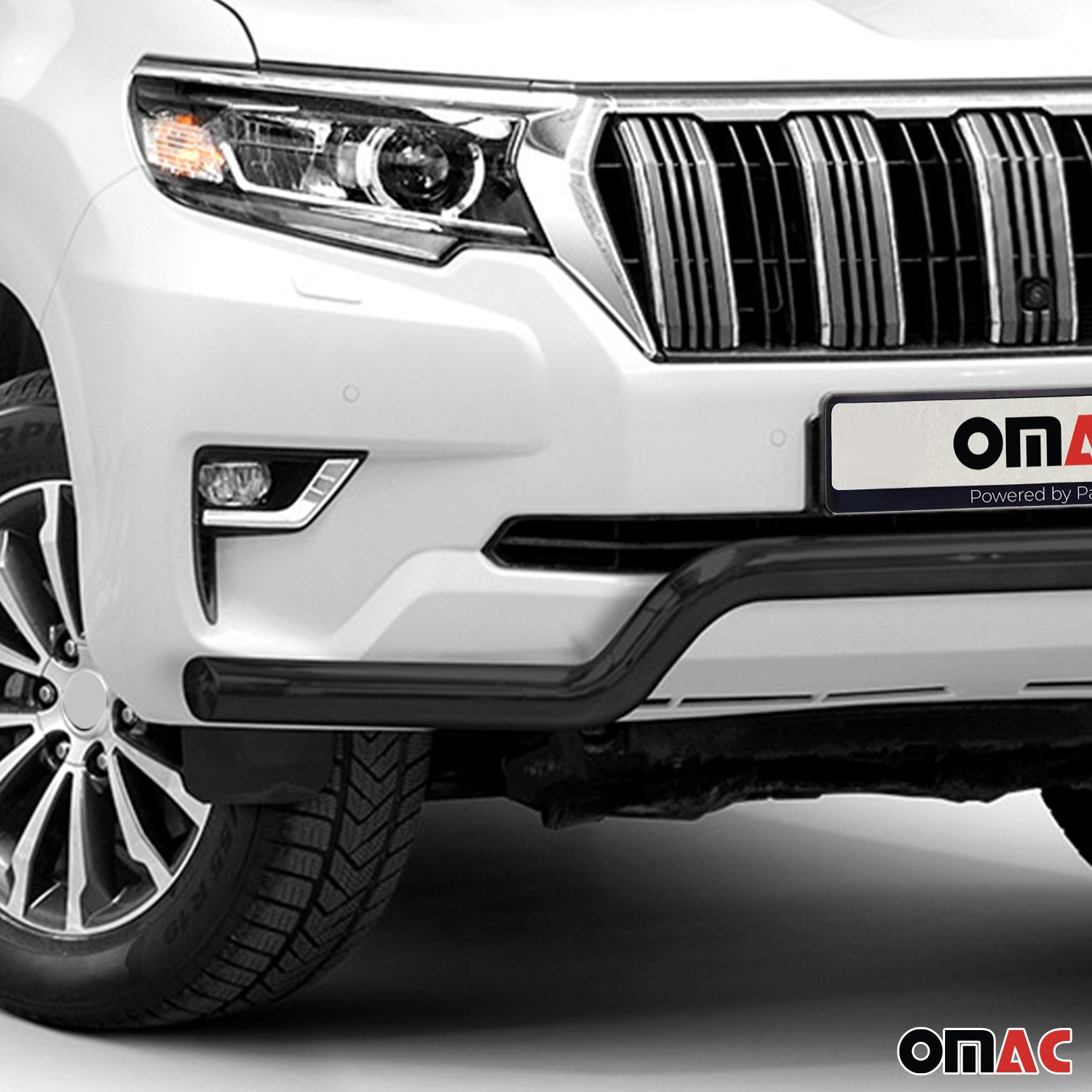 Pare-Buffle Avant Pour Toyota Land Cruiser 150 2019-2023 en Noir Acier Inoxy