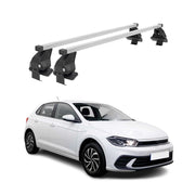 Barres de toit transversales pour VW Polo VI 2021-2026 Acier Gris