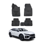 Tapis de sol pour Peugeot 408 2023-2027 Noir 3D en Caoutchouc TPE 4Pcs