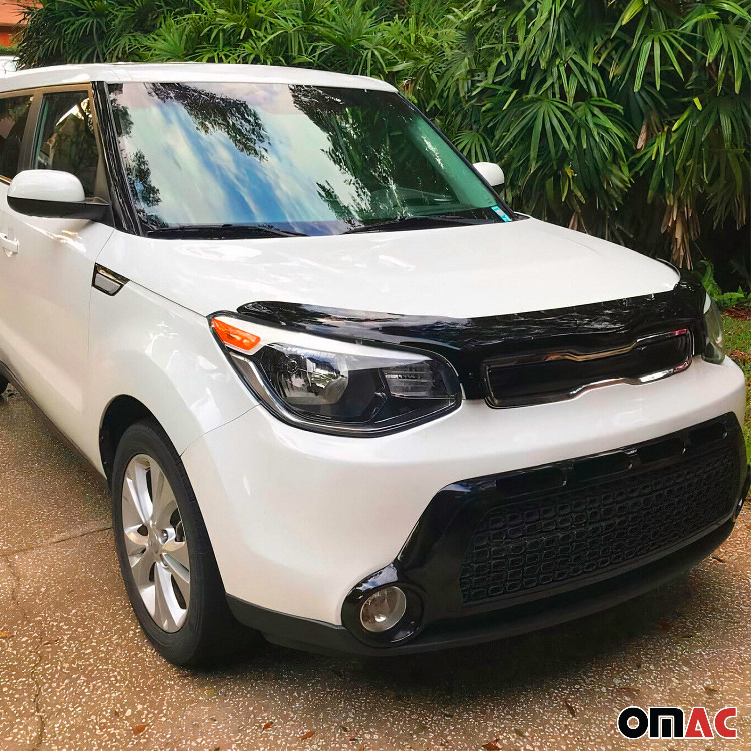 Deflecteurs d'air capot de voiture pour Kia Soul 2014-2019 Acrylique Noir