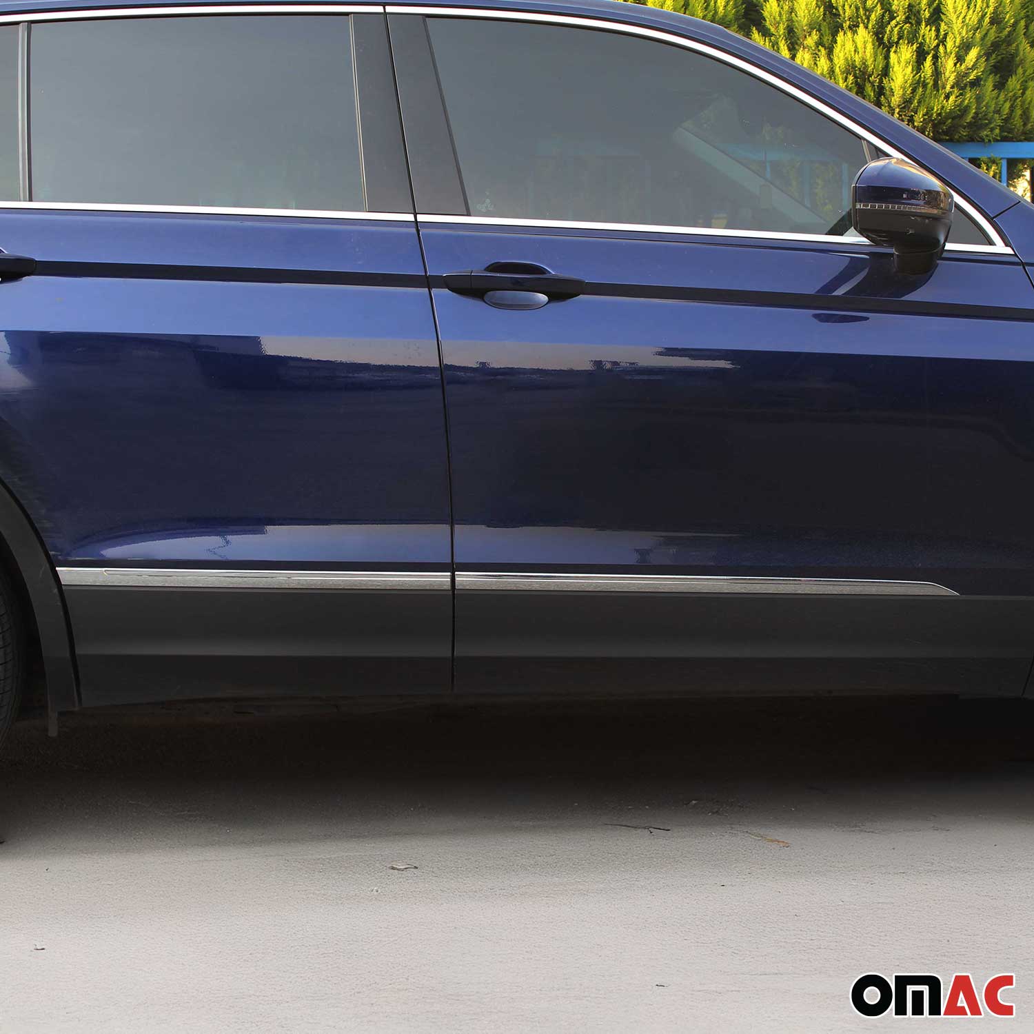 Garniture Baguette de porte latérale pour VW Tiguan 2016-2024 en acier inox 4Pcs