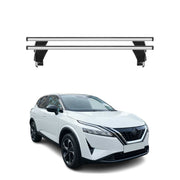 Barres de toit transversales pour Nissan Qashqai III J12 2021-2026 Alu Gris 2x