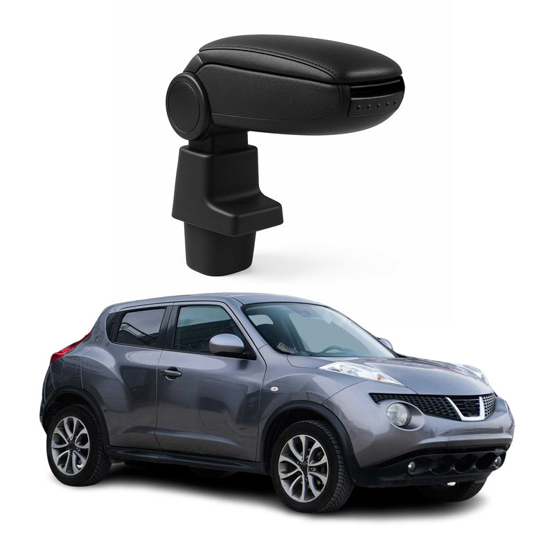 Accoudoir pour Nissan Juke 2011-2019 Vinyl Abs Noir Central Organiseur