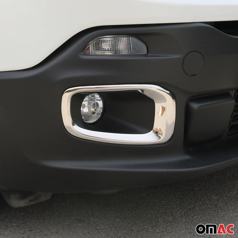 Cadre Phare Antibrouillard pour Jeep Renegade 2014-2019 en acier inox Chromé