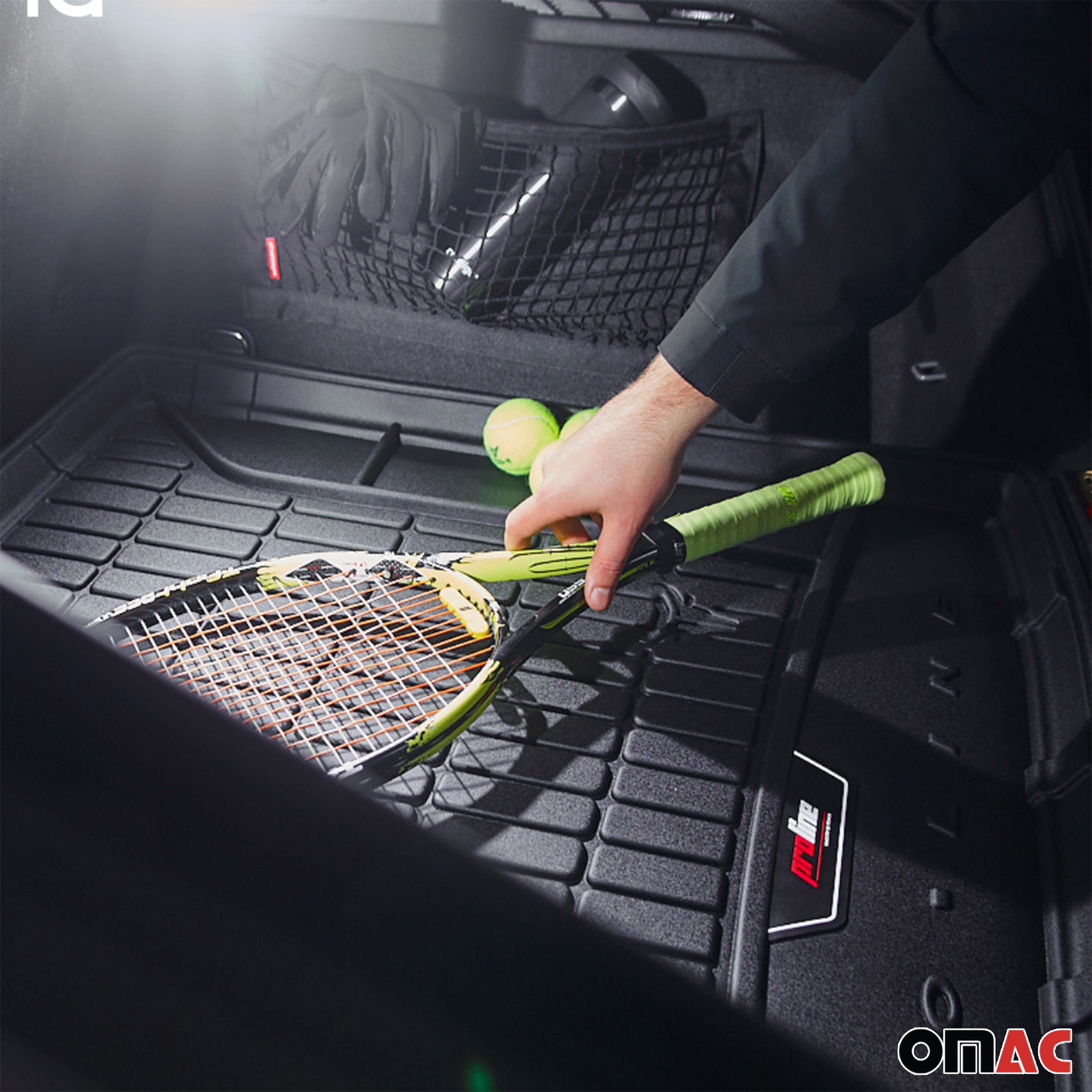 OMAC Tapis de Coffre pour Kia Venga 2009-2019 Supérieur TPE Noir