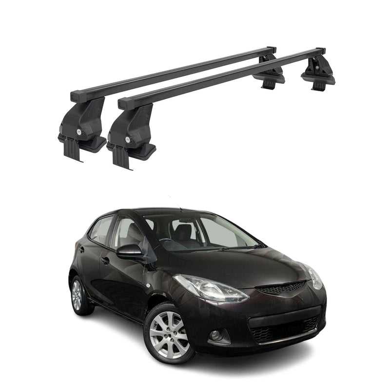 Barres Transversales Menabo pour Mazda 2 2007-2009 Noir