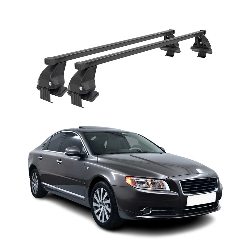 Barres Transversales Menabo pour Volvo S80 2006-2016 Noir