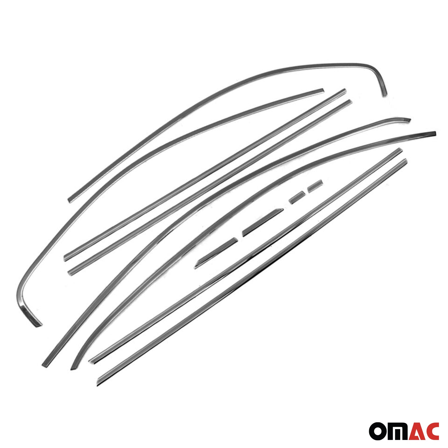 Garniture de Fenêtre pour VW Jetta Berline 2010-2018 Acier Inox Foncé 12Pcs