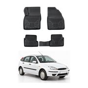 Tapis de sol pour Ford Focus 1-2 1998-2011 Noir 3D en Caoutchouc TPE 4Pcs