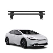 Menabo Barres de toit transversales pour Toyota Prius V 2022-2026 Alu Noir 2x
