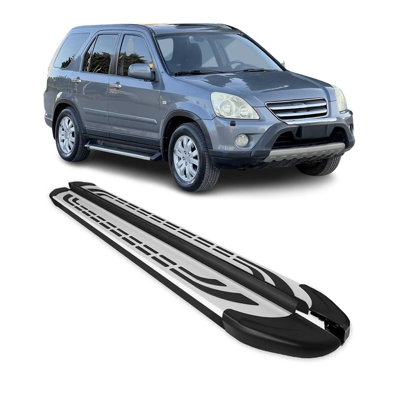Marchepieds Latéraux pédale pour Honda CR-V 2002-2006 Aluminium Gris Noir 2x