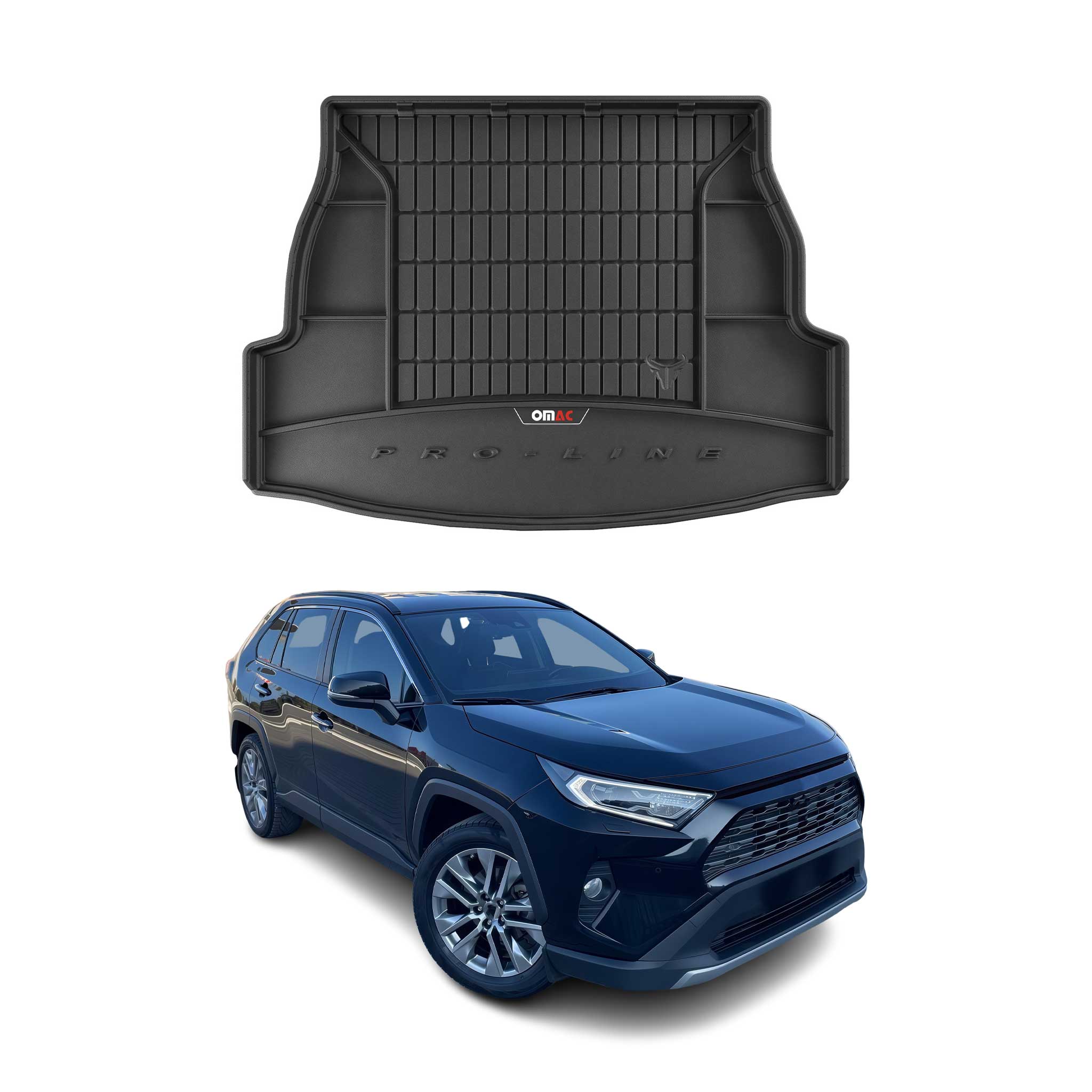 Tapis de Coffre pour Toyota RAV4 V 2018-2025 Supérieur Caoutchouc TPE Noir